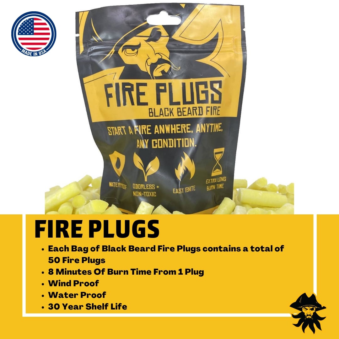 Black Beard Fire Plugs Fire Starter 1 Bag