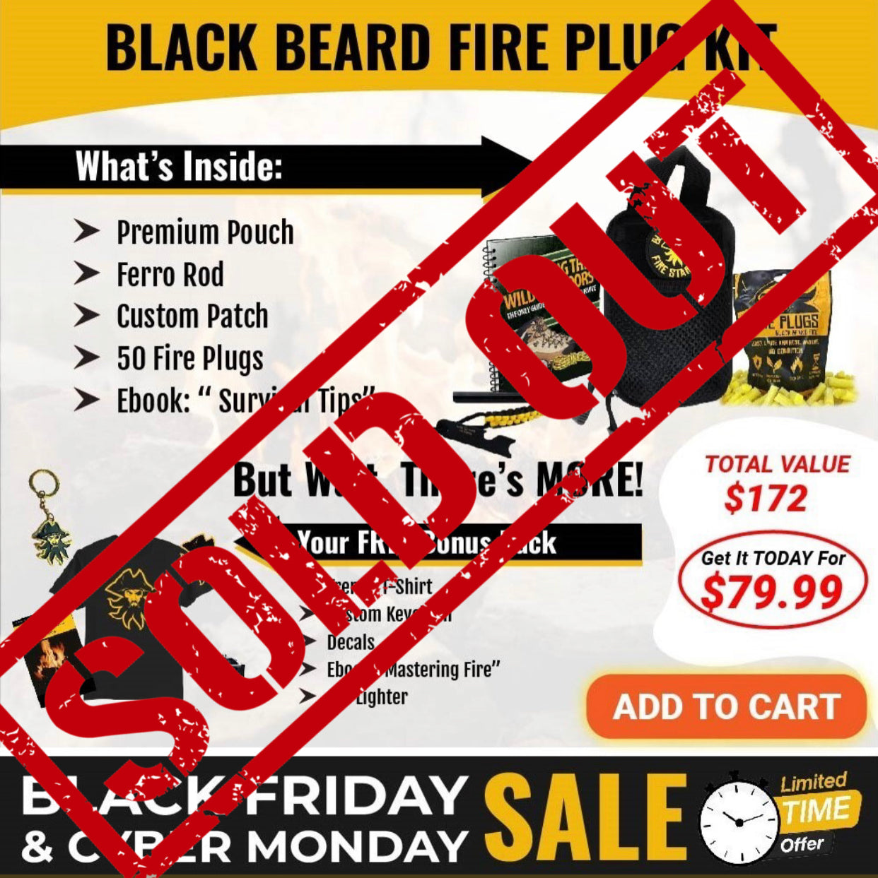 Black Beard Fire Plug Master Kit: Your Ultimate Fire-Starting Companion!