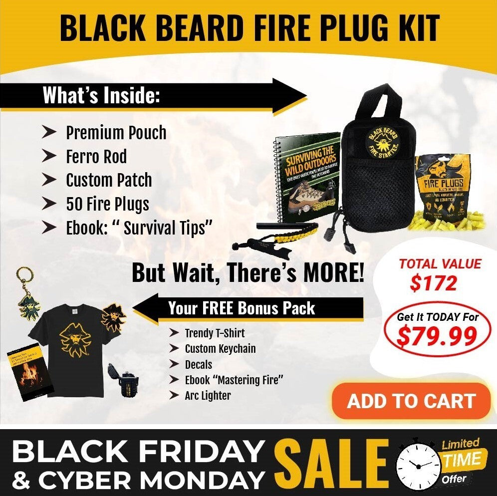 Black Beard Fire Plug Master Kit: Your Ultimate Fire-Starting Companion!