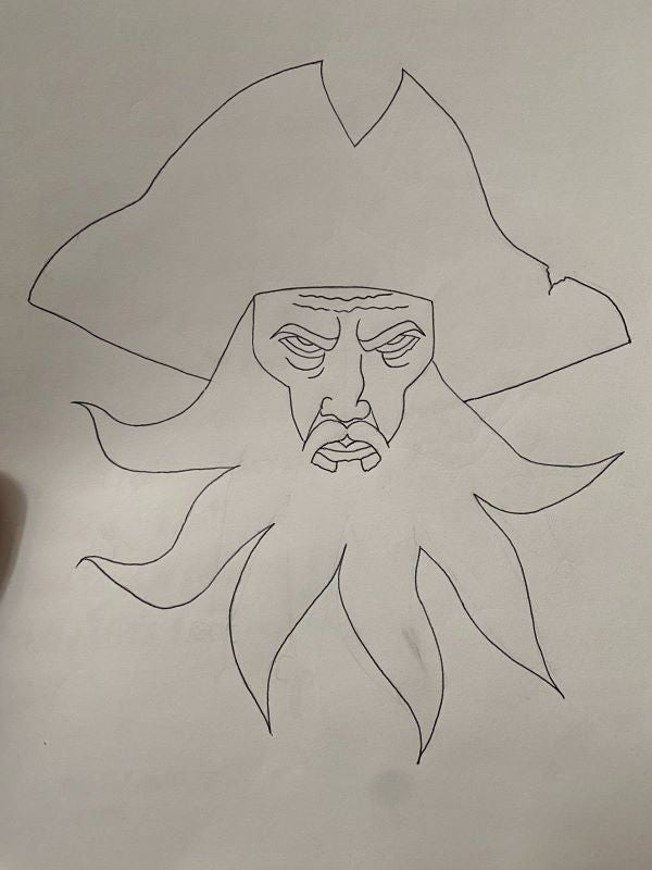 Refined Hand Drawn logo of Black Beard Fire Starter