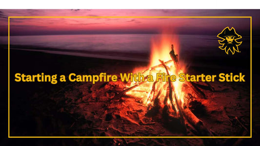 Starting a Campfire With a Fire Starter Stick