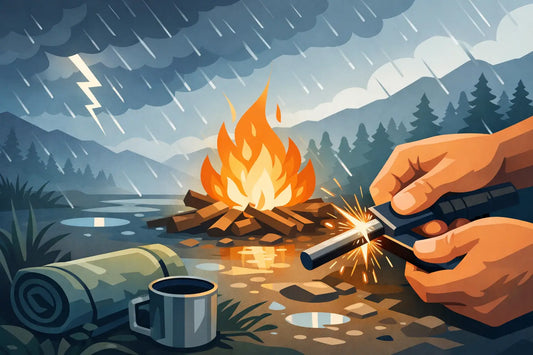 Ferro Rod Fire Starting for Bad-Weather Readiness