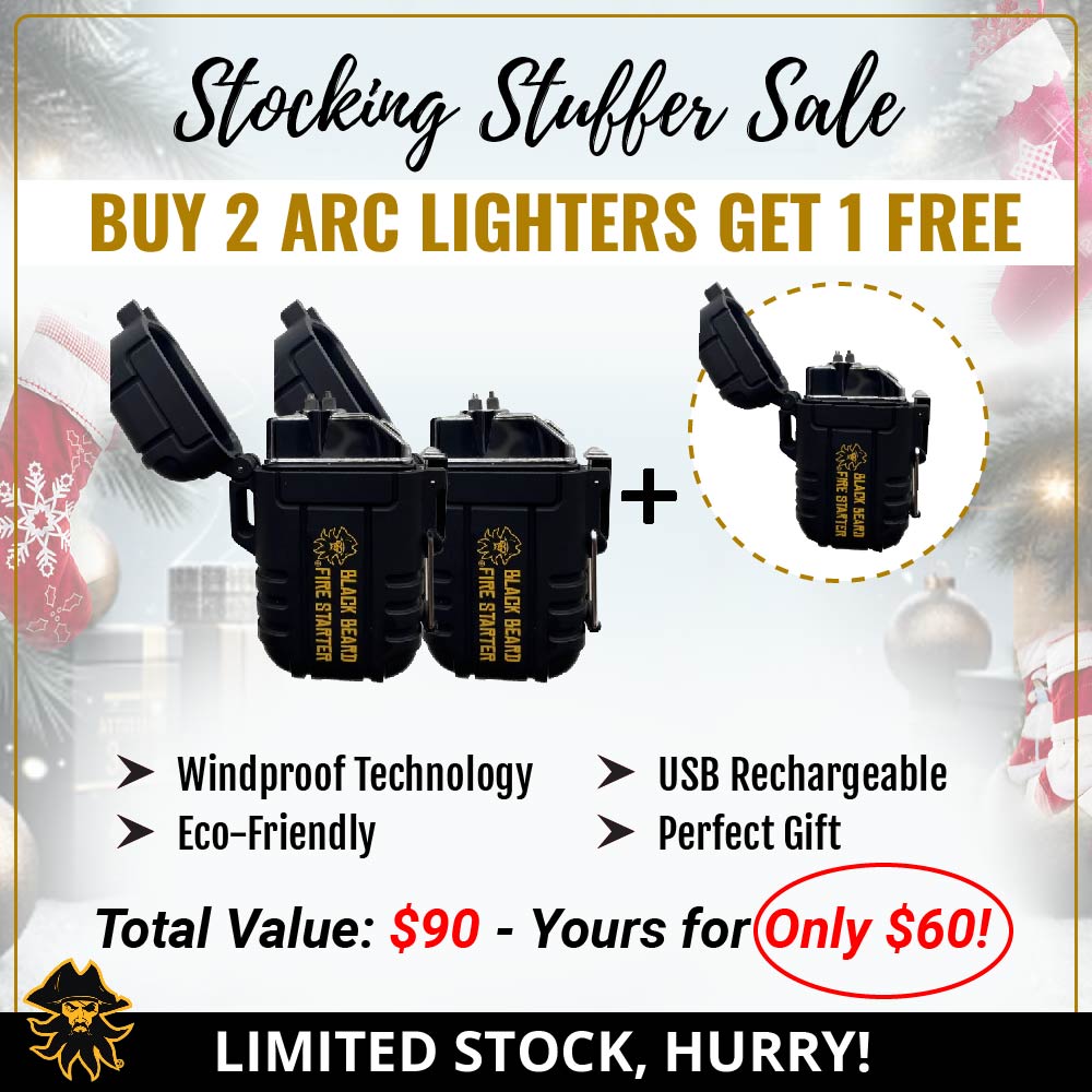 Stocking Stuffer Sale: Buy 2 Arc Lighters, Get 1 Arc Lighter FREE! Limited Time Offer!