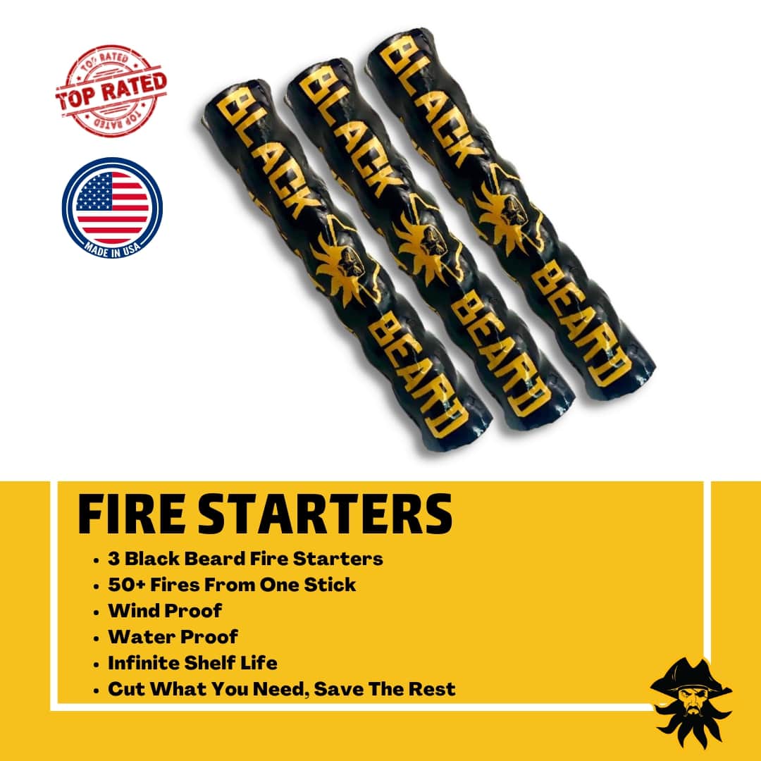 Black Beard Fire Starter Stick 3 Pack Special