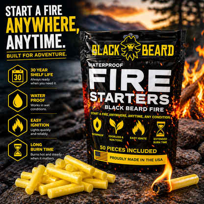 Black Beard Fire Starter Plugs | 1 Bag | 50 PCS