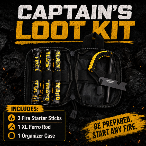 Captain's Loot Kit | Fire Starter Kit – Black Beard Fire Starters