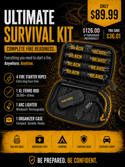 The Black Beard Fire Starter | Survival