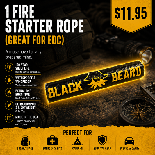 The Black Beard Fire Starter | Survival - Black Beard Fire Starters product photo 1