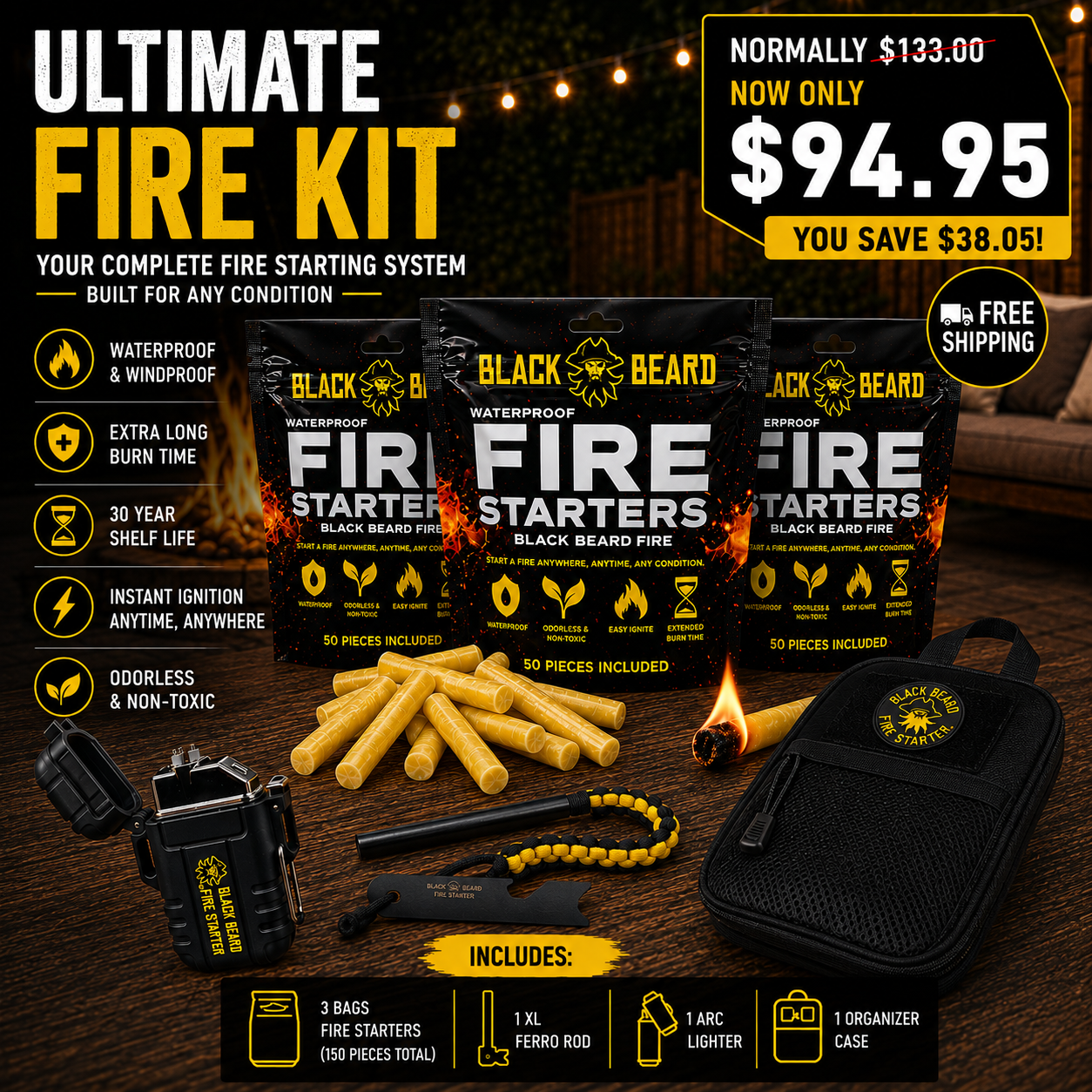 The Black Beard Fire Starter Plug | Home