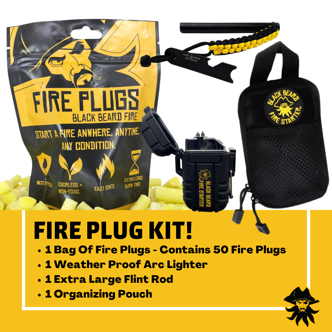 The Black Beard Fire Plug Kit - Fire Starter Kit