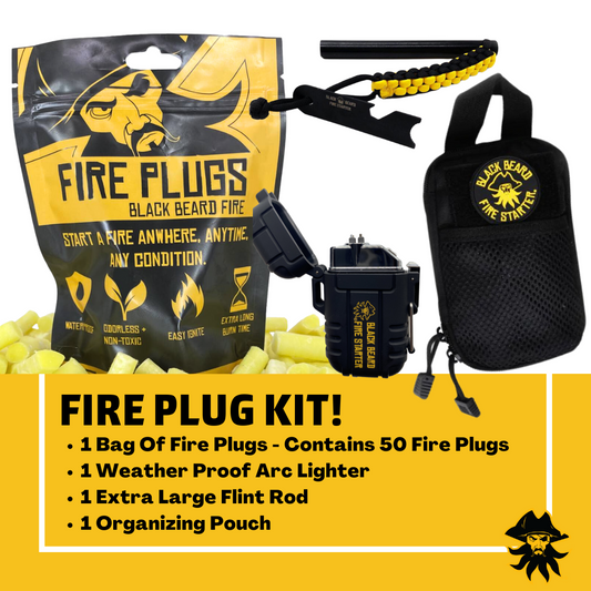 The Black Beard Fire Plug Kit - Fire Starter Kit