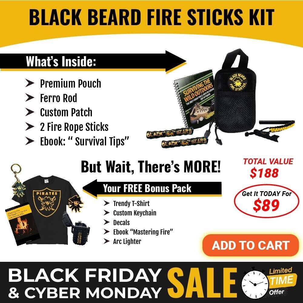 Black Beard Fire Stick Master Kit: Your Ultimate Fire Starting Companion!